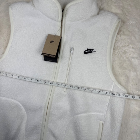 Nike NWT Men's Club Winterized Vest Full Zip Fleece White Small - Picture 5 of 7
